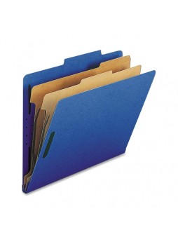Nature Saver Classification Folder, NATSP17207, Blue, Letter size, 2 fastener capacity, 2 dividers, Box of 10
